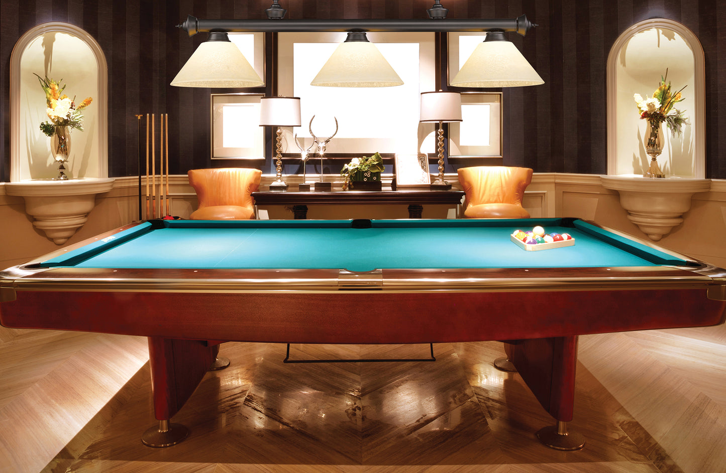 2306-3BRZ-AGM14 - Cordon 3 Light 57" Billiard - Bronze