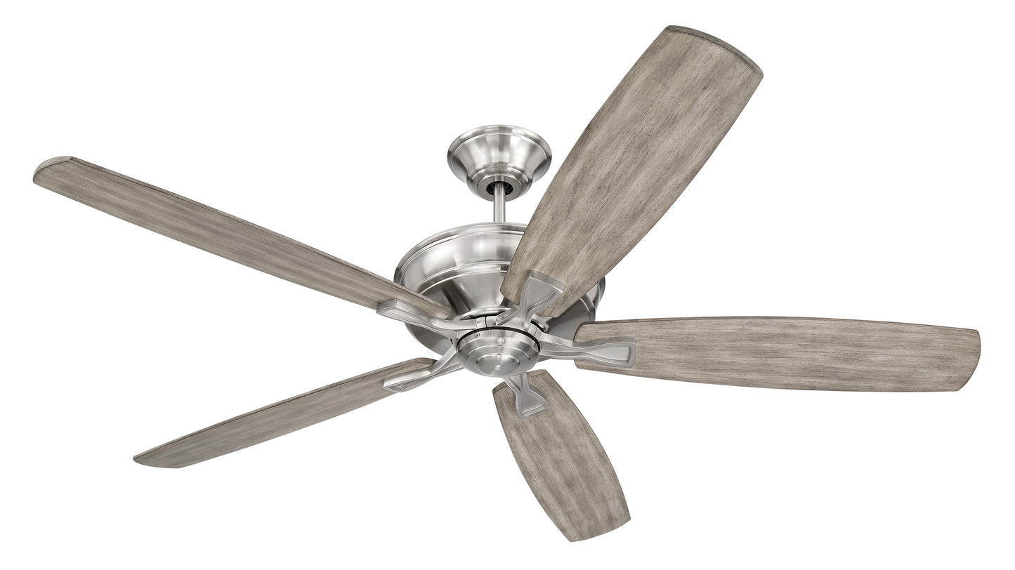 SNT60BNK5 - Santori 60 60" 5 Blade Indoor Outdoor Ceiling Fan with Light Kit - Brushed Nickel