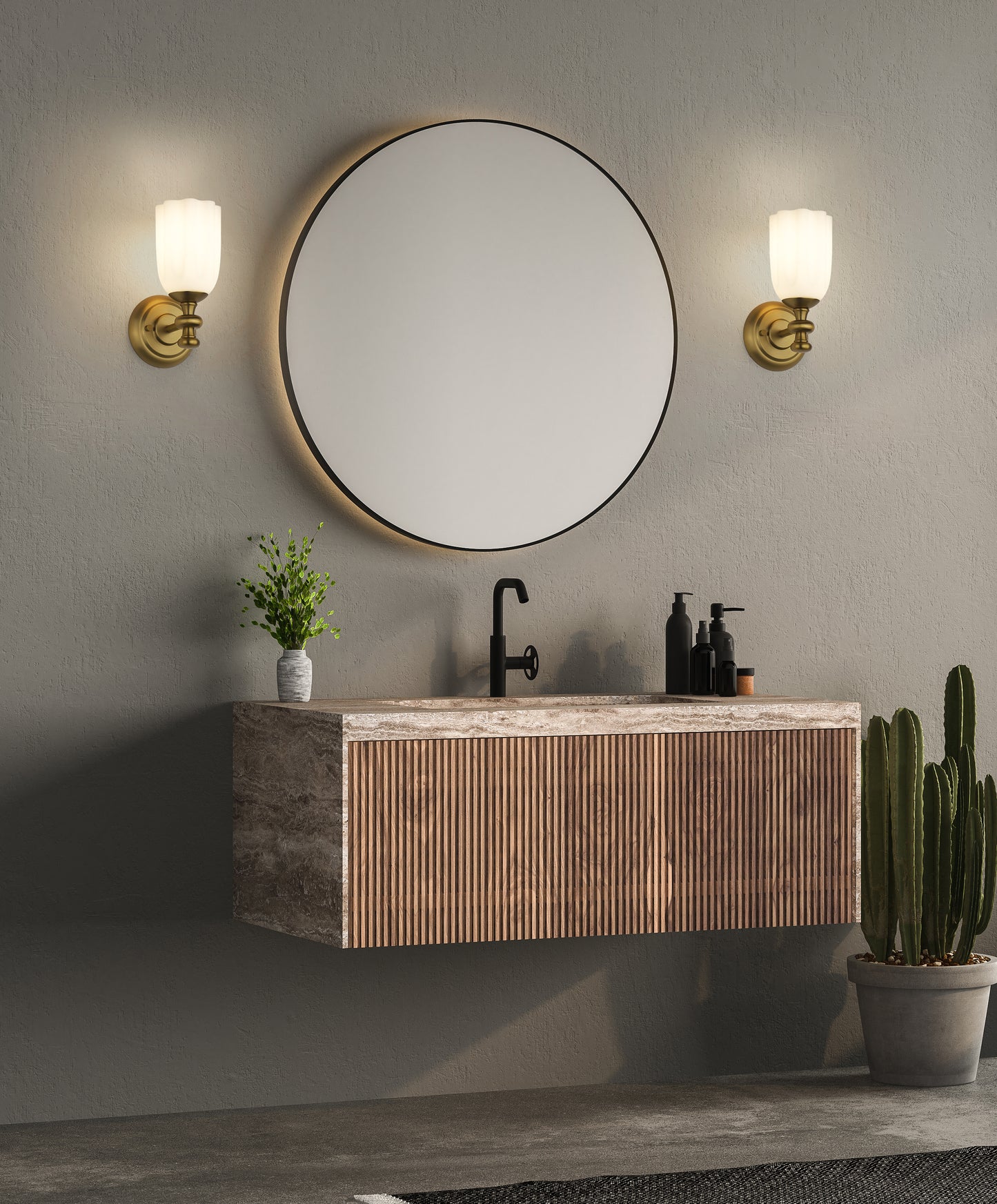 1102-1S-MGLD - Orion 1 Light Wall 10" Sconce - Modern Gold