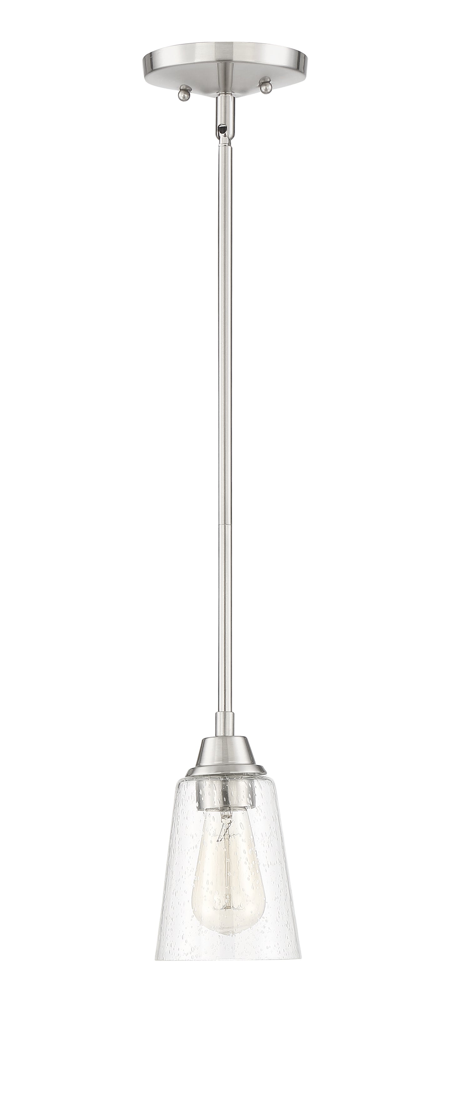 41991-BNK-CS - Grace 1 Light 5" Wide Mini Pendant - Brushed Nickel