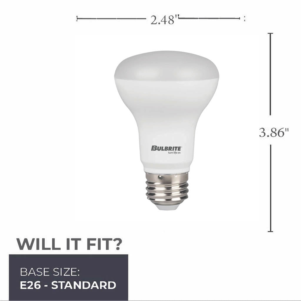 772854 - Dimmable Frost BR20 LED Light Bulb - 7 Watt - 2700K - 4 Pack