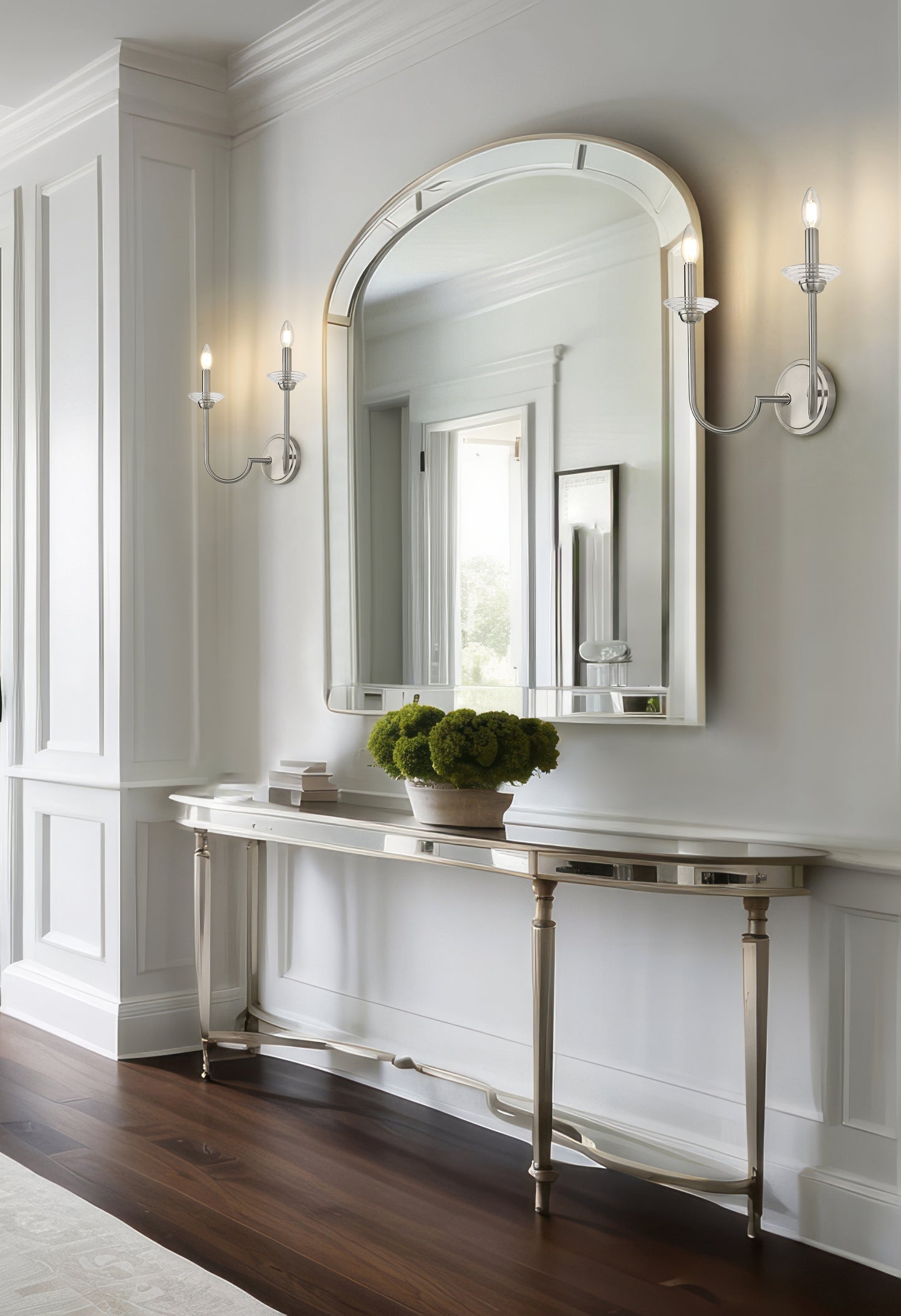 352-2S-BN - Allistair 2 Light Wall 12" Sconce - Brushed Nickel