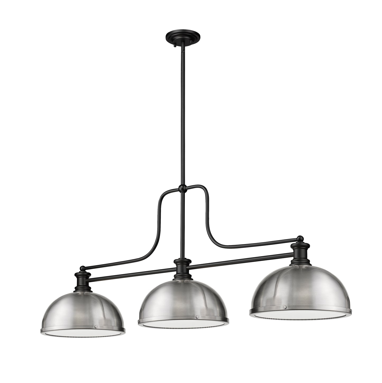 725-3MB-D12BN - Melange 3 Light 52" Billiard - Matte Black