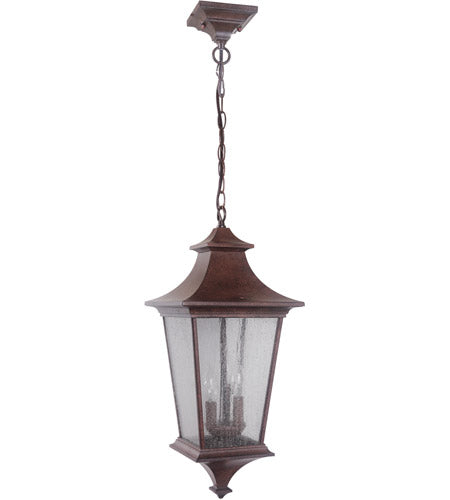 Z1371-AG - Argent 3 Light 10" Wide Outdoor Pendant - Aged Bronze Textured