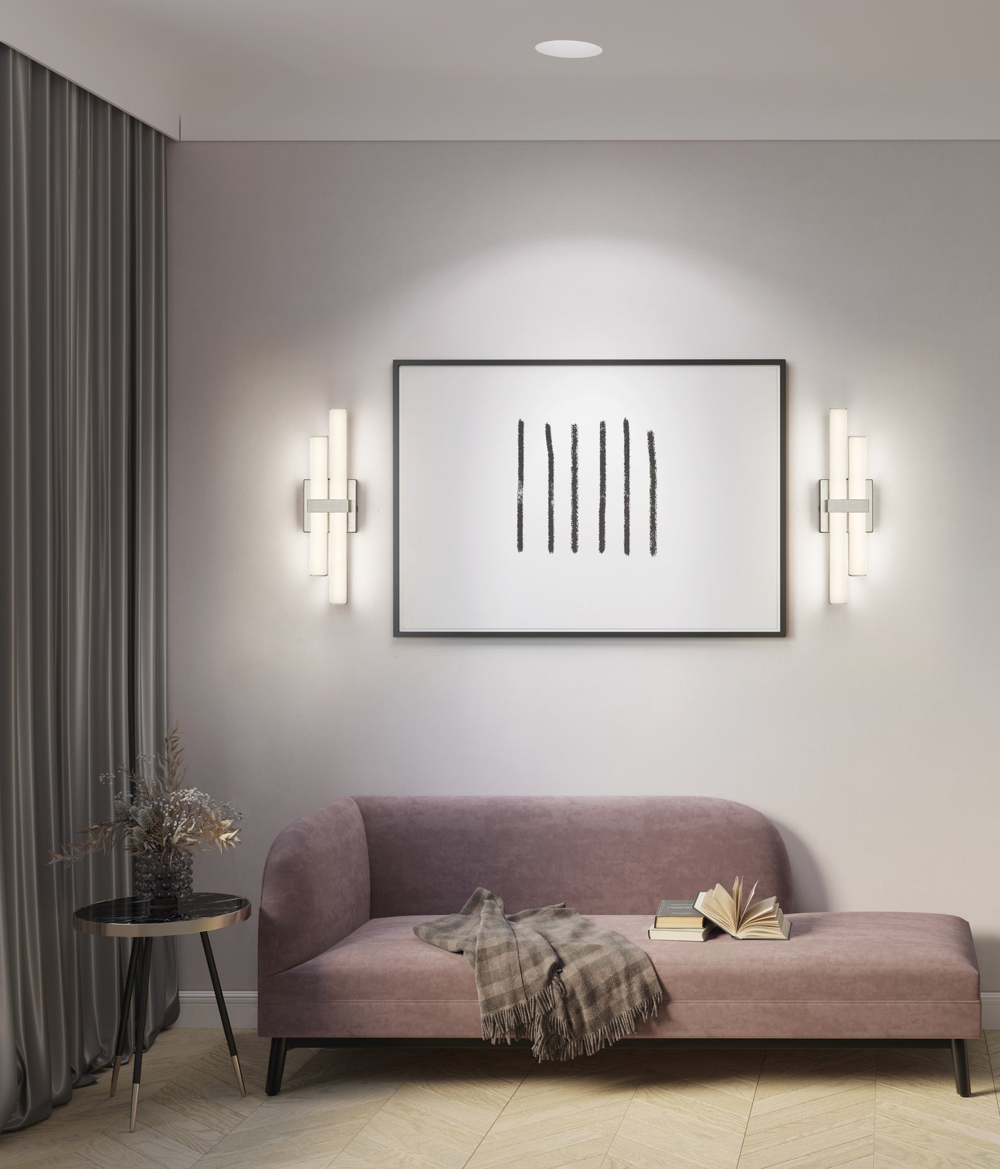 1008-18W-BN-LED - Zane 2 Light 18" Vanity - Brushed Nickel