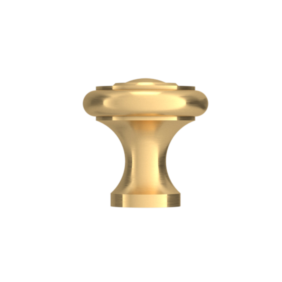 4490044 - 1" Centers - Dominion Knob - Satin Brass