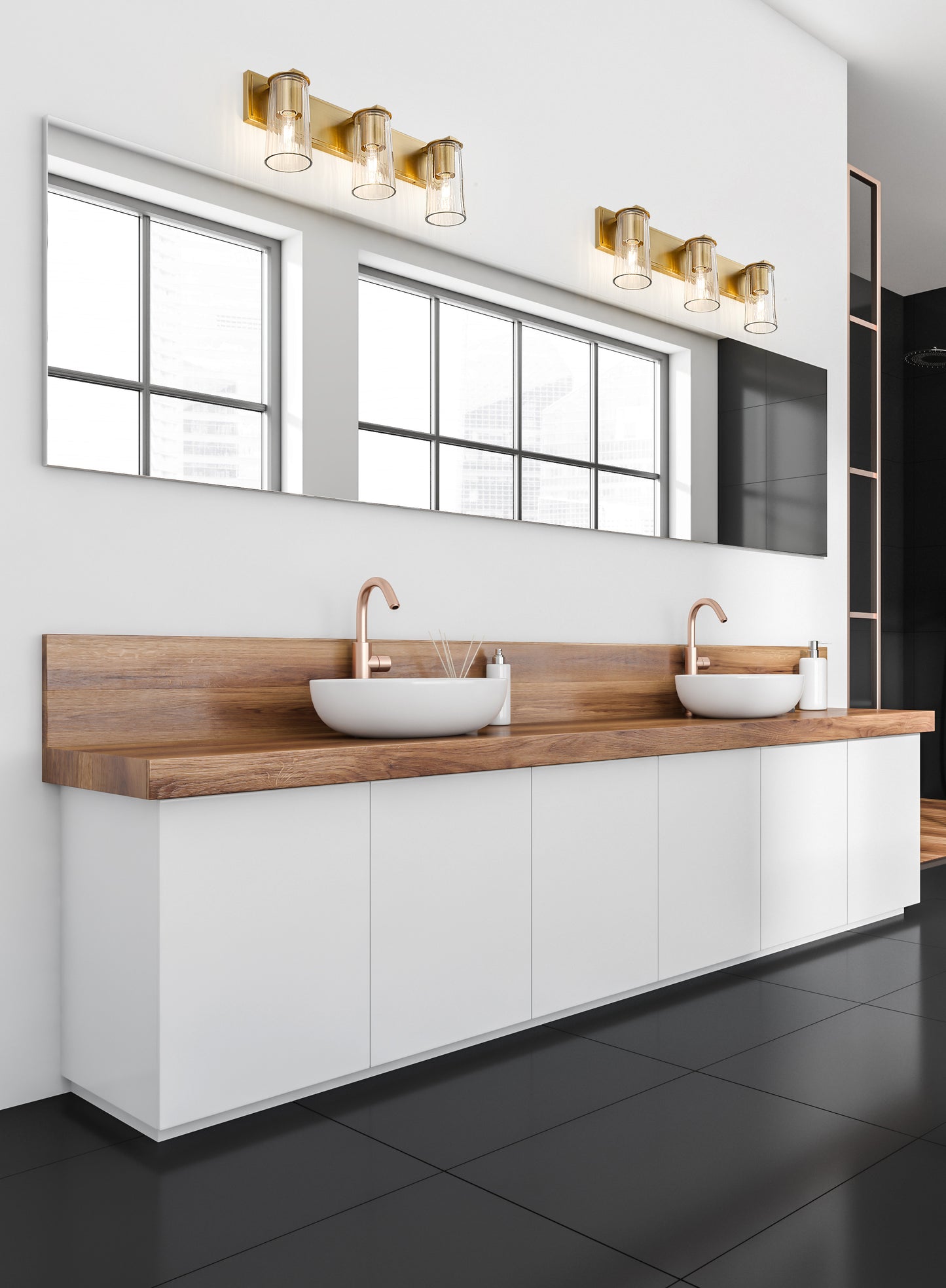 826-3V-MGLD - Titus 3 Light 24" Vanity - Modern Gold