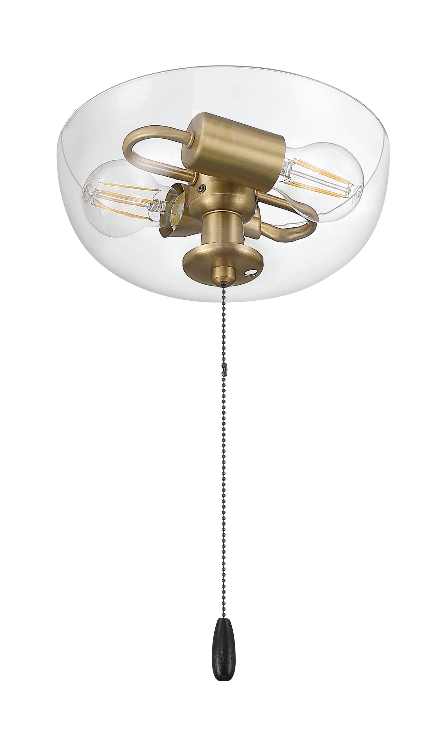 LK2601-2L-SB - 2 Light Bowl Light Kit in Satin Brass (Clear Glass)