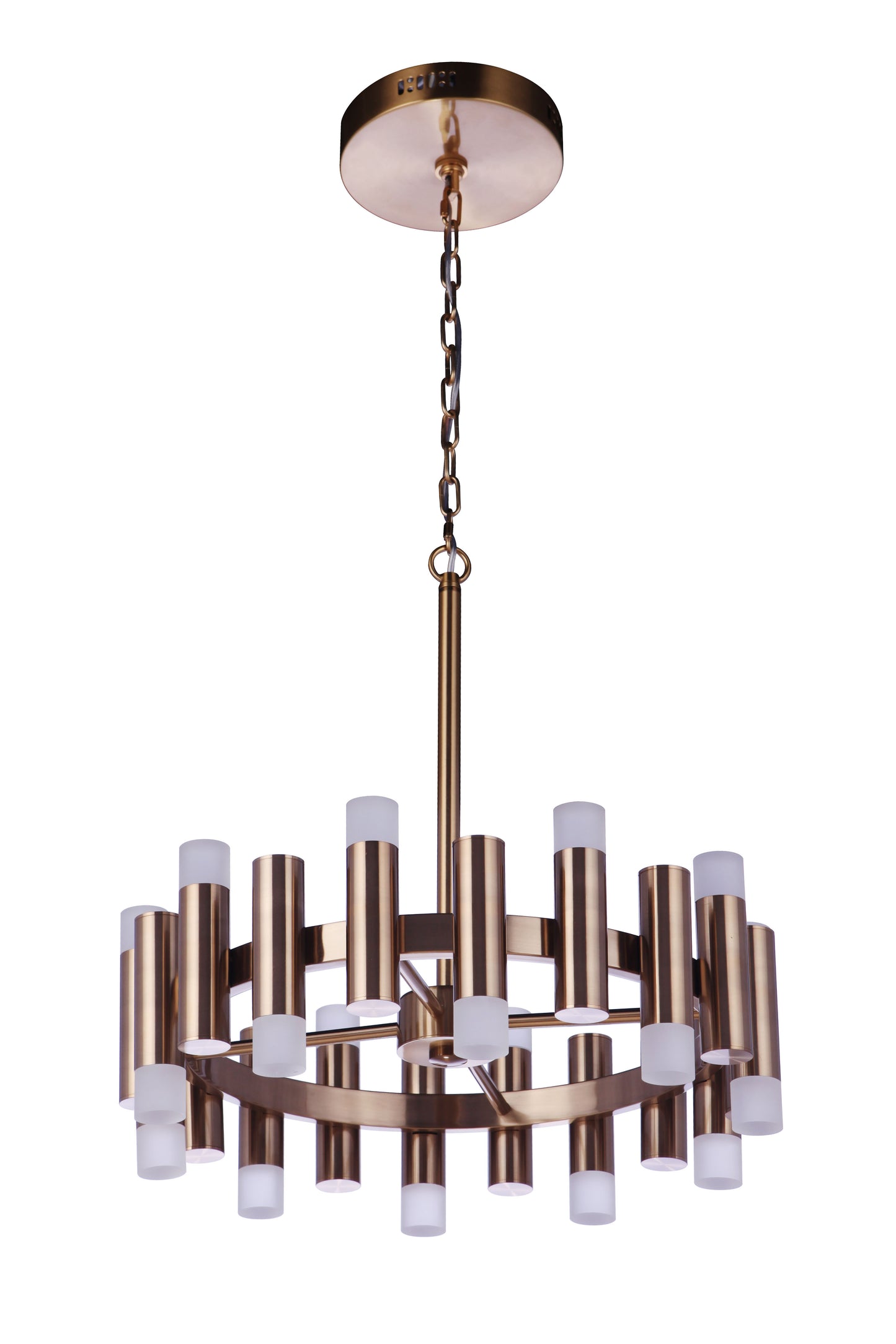 57520-SB-LED - Simple Lux 2 Light 20" Wide Chandelier - Satin Brass