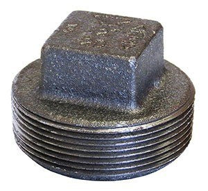 3/4" Galvanized Steel 300# Square Head Plug