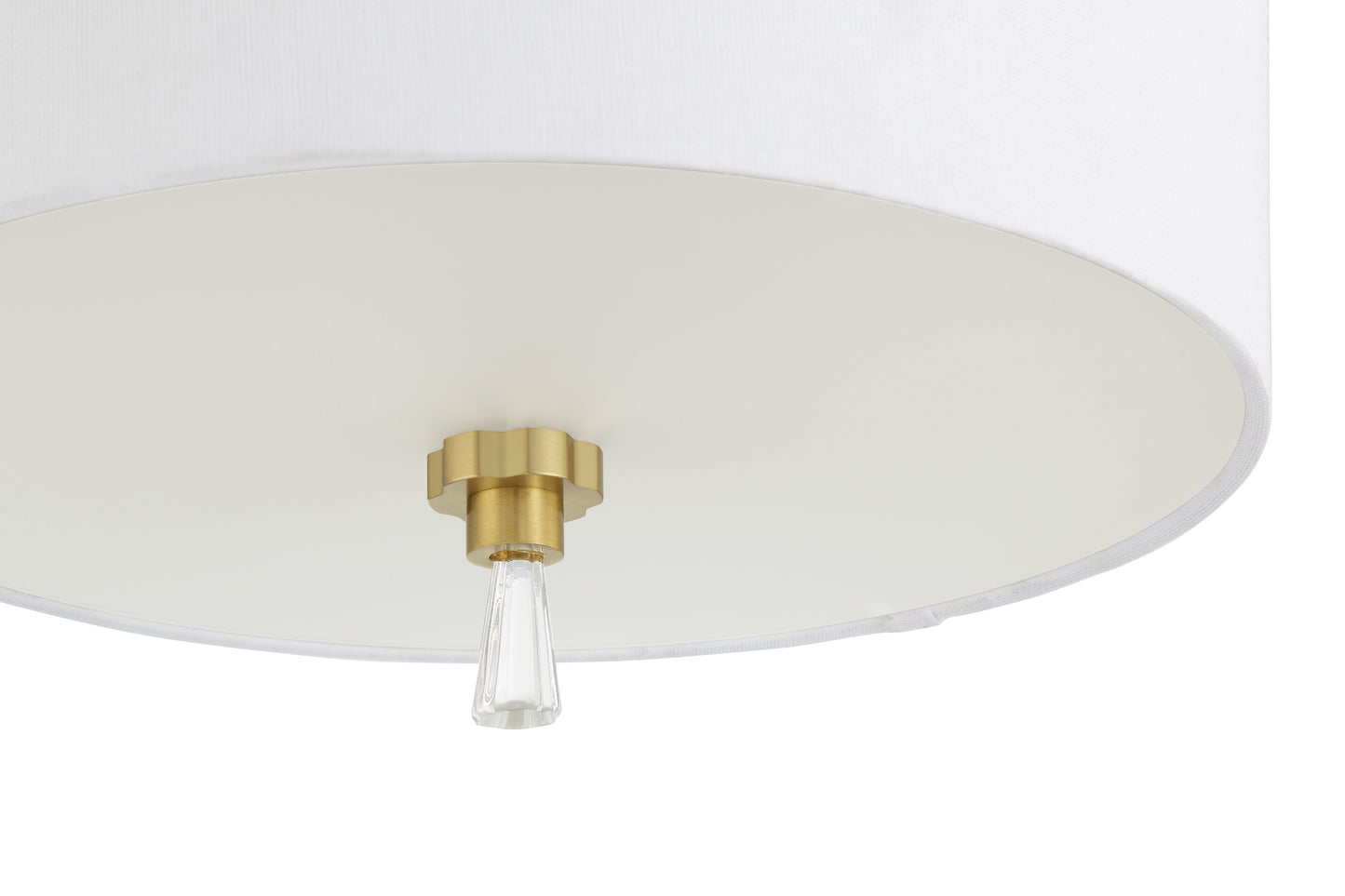 58282-SB - Fortuna 2 Light 12" Wide Flush Mount - Satin Brass