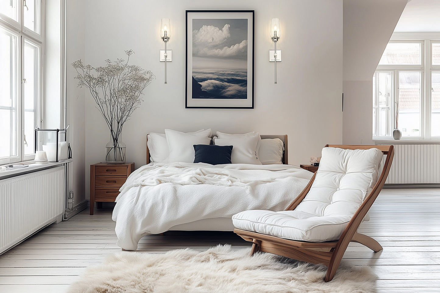 2015-1S-PN - Cosmo 1 Light Wall 25" Sconce - Polished Nickel