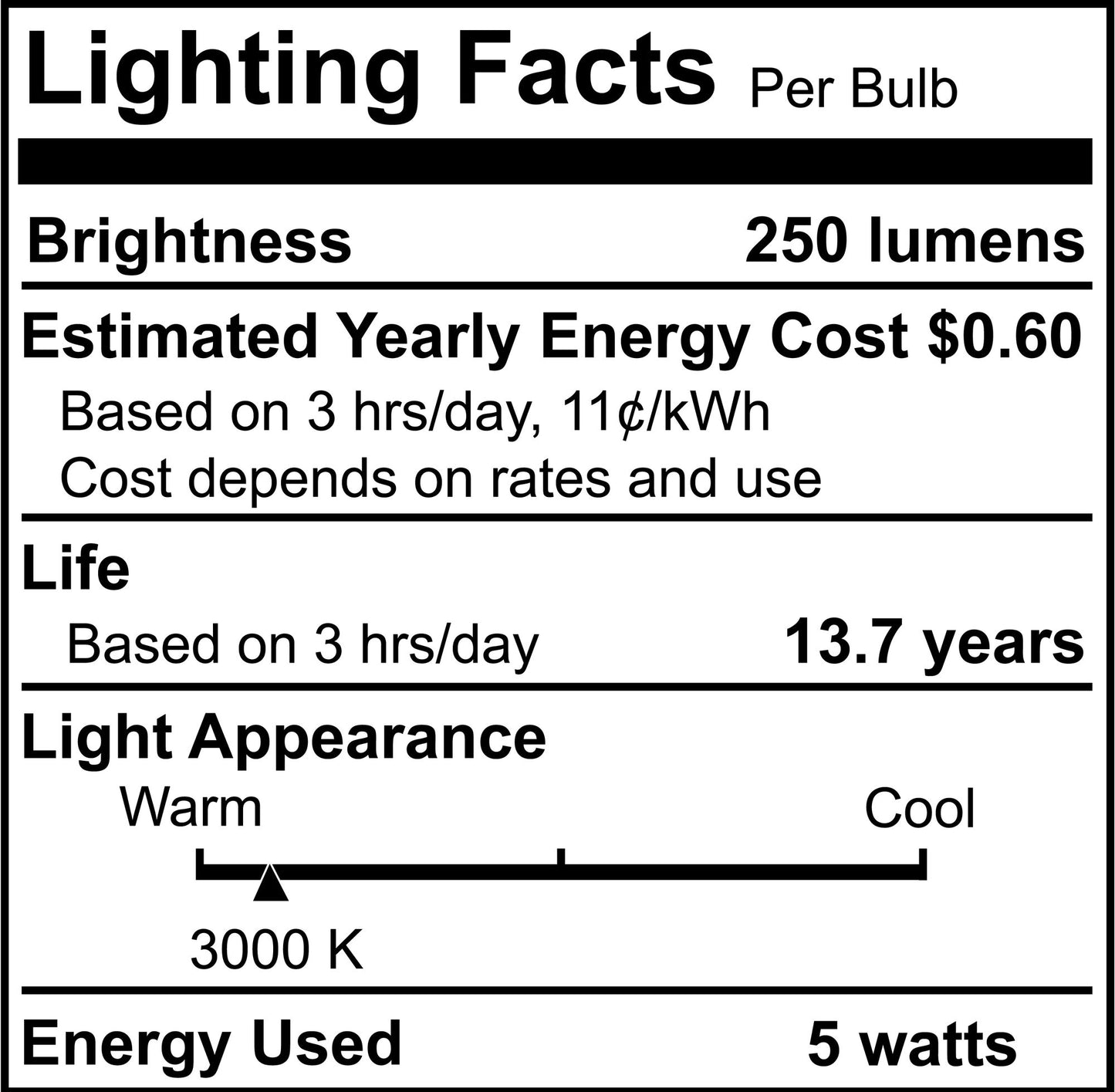 776949 - Dimmable Clear T9 7.5�� LED Light Bulb - 3 Watt - 3000K - 3 Pack