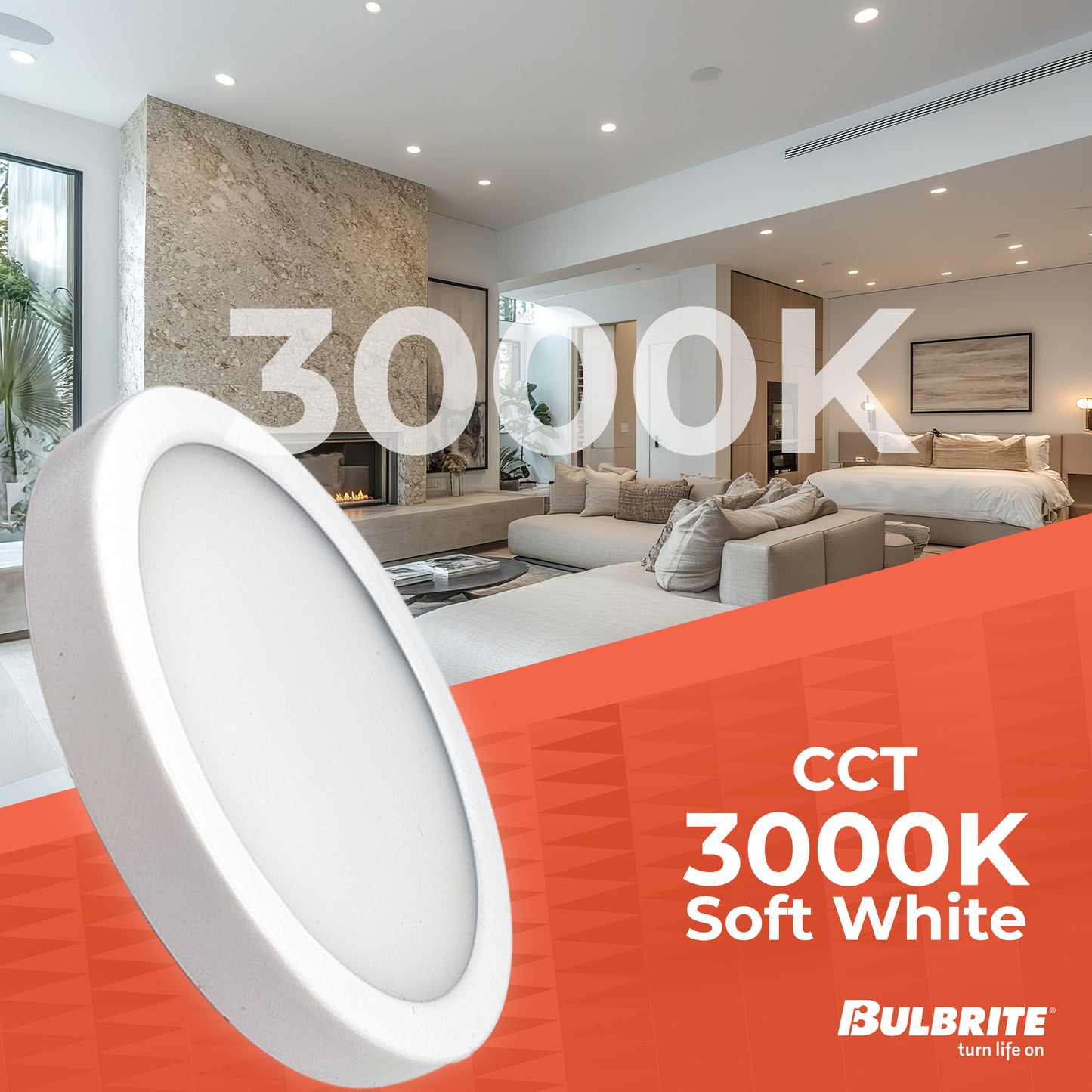 773600 - 5" Flush Mount LED Ceiling Light - 10.3 Watt - 3000K - White