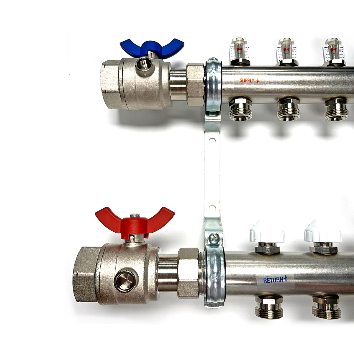 343374-001 - PRO-BALANCE 1-1/4" Stainless Steel Manifold With Gauges - 3 Outlet