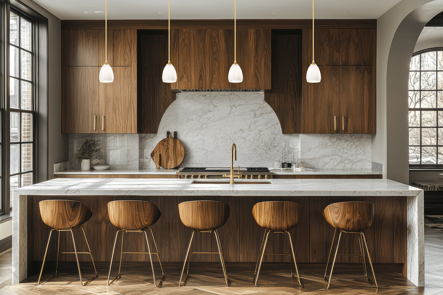 7004P5-MGLD - Oren 1 Light 6" Pendant - Modern Gold