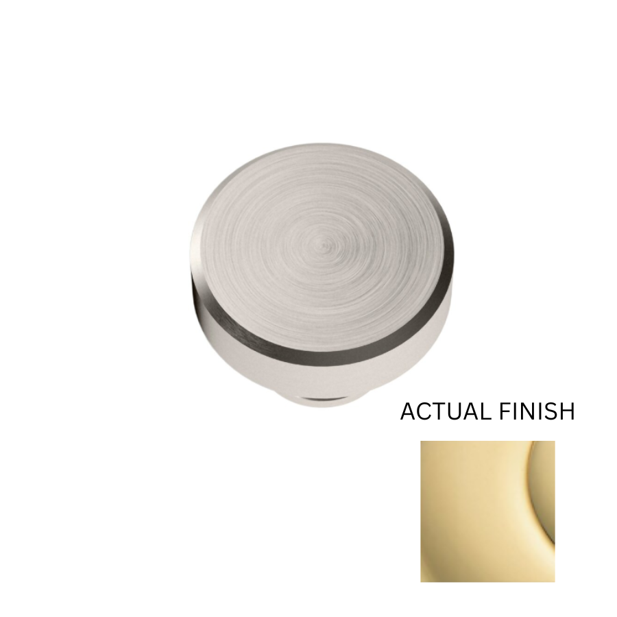 4411031 - Bevel 1-1/4" - Mushroom Cabinet Knob - Unlacquered Brass