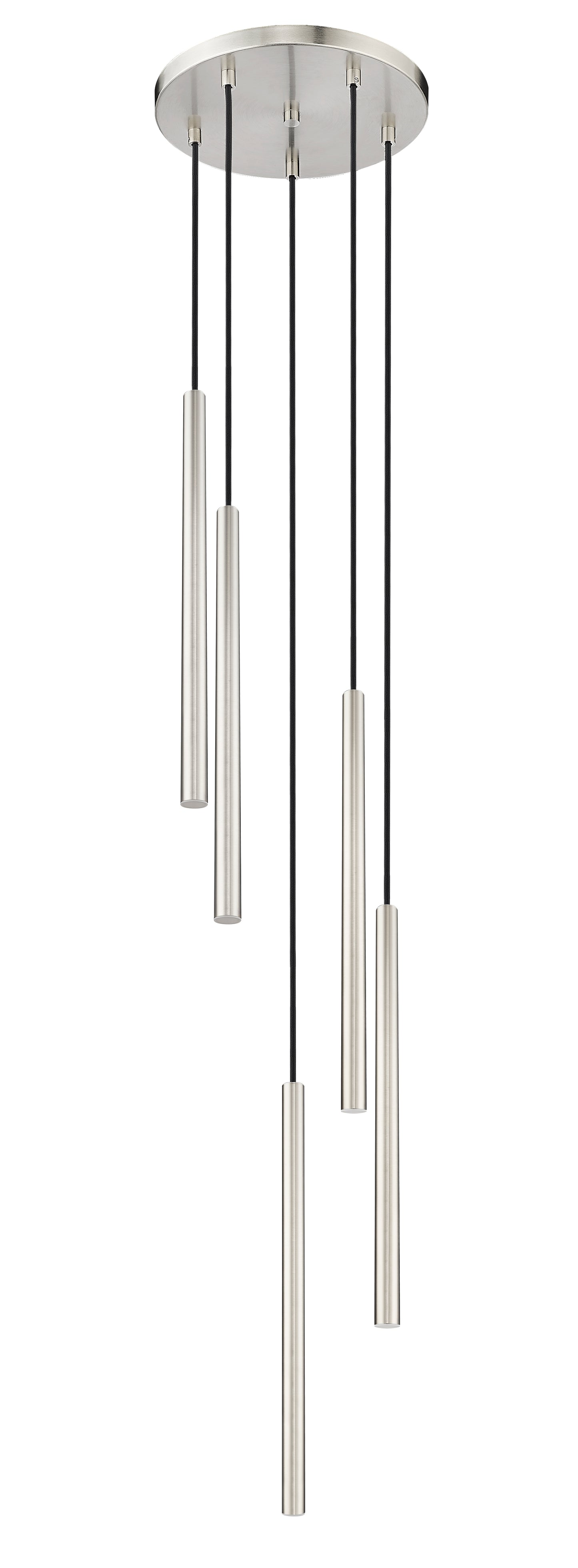 919MP24-5R-BN-LED - Forest 5 Light 12" Chandelier - Brushed Nickel