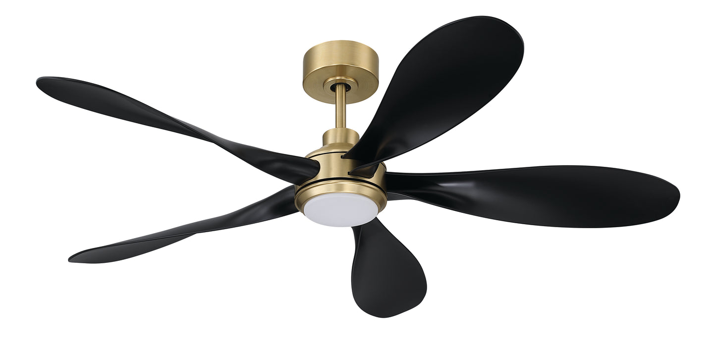 RSL52SBFB5 - Rosalie 52" 5-Blade Indoor ceiling Fan 52" 5 Blade Ceiling Fan with Light Kit - Satin Brass