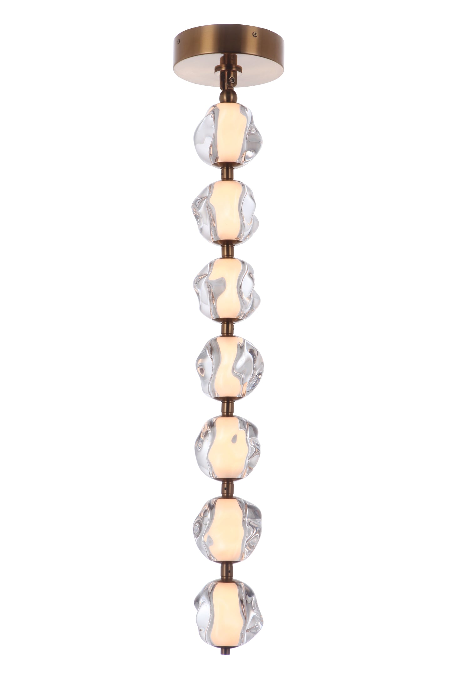 59491-SB-LED - Jackie 7.13" Wide Pendant - Satin Brass