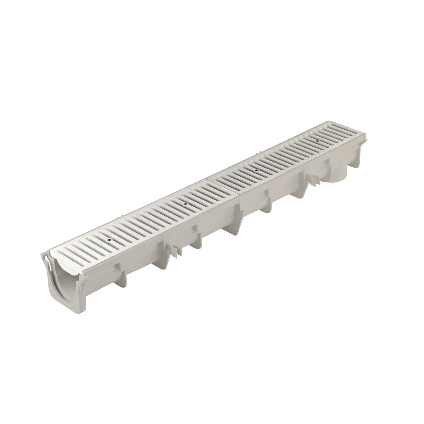 661LG - Light Gray Plastic Dura Slope Channel Drain Grate - 6" x 24"