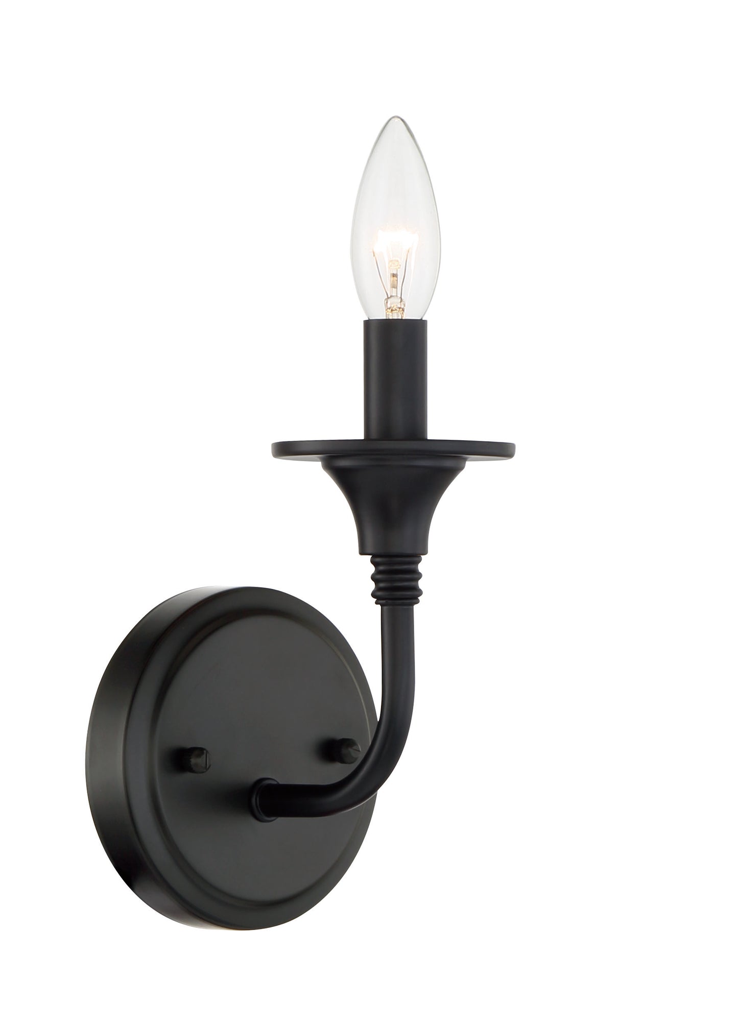 57061-FB - Jolenne 1 Light 8.25" High Wall Sconce - Flat Black