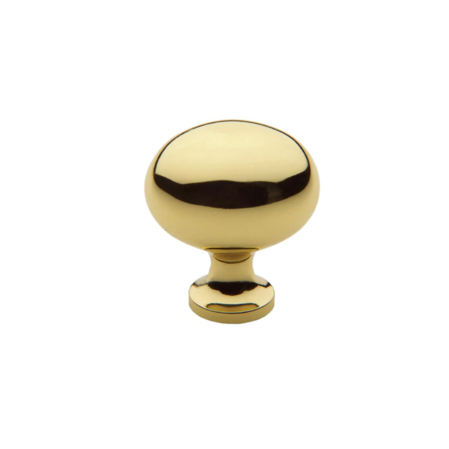 4913031 - 1 5/16" Oval Knob - Unlacquered Brass