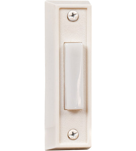 BS6-W - Builder Surface Mount Buttons 1 Light 0.88" Wide Chime Button - White