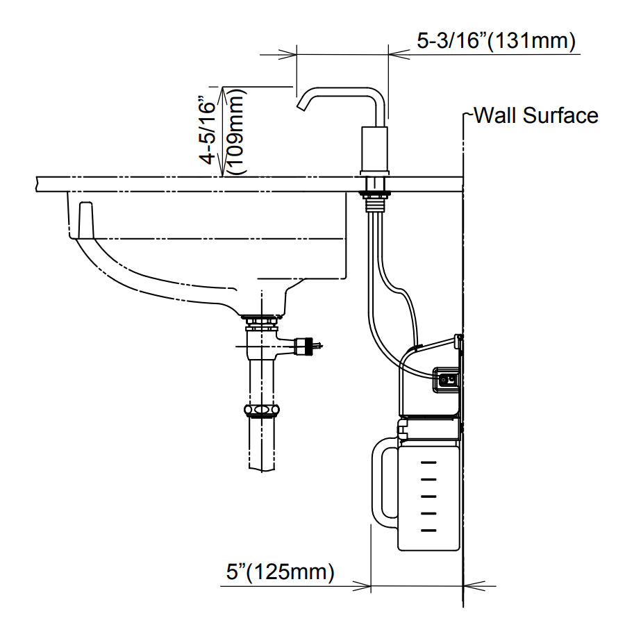 TES100DA#CP - Deck Mounted Sensor Operated Soap Dispenser with Batteries