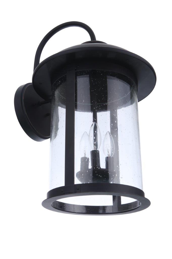 ZA3234-DBG - O'Fallon 3 Light 22" High Outdoor Wall Lantern - Dark Bronze Gilded