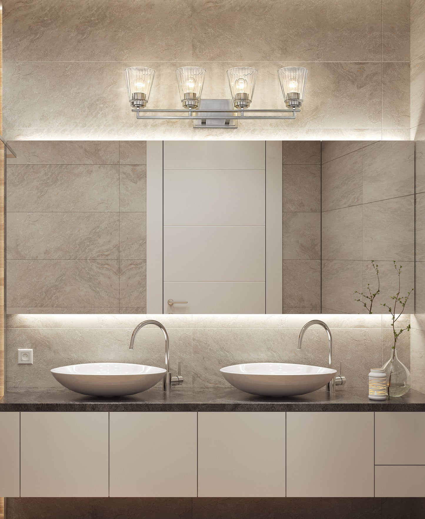 823-4V-BN - Lyna 4 Light 30" Vanity - Brushed Nickel