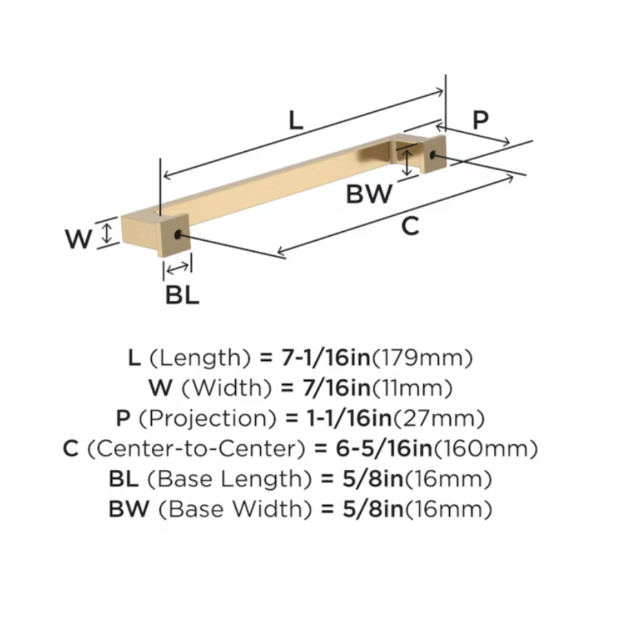 BP37033CZ - Bridgeport 6-5/16" Center to Center - Champagne Bronze
