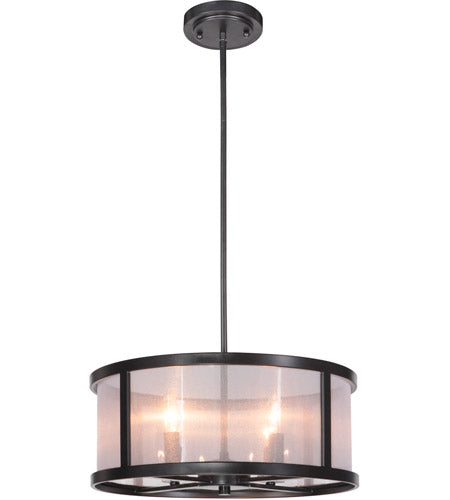 36794-MBK - Danbury 4 Light 18" Wide Pendant - Matte Black