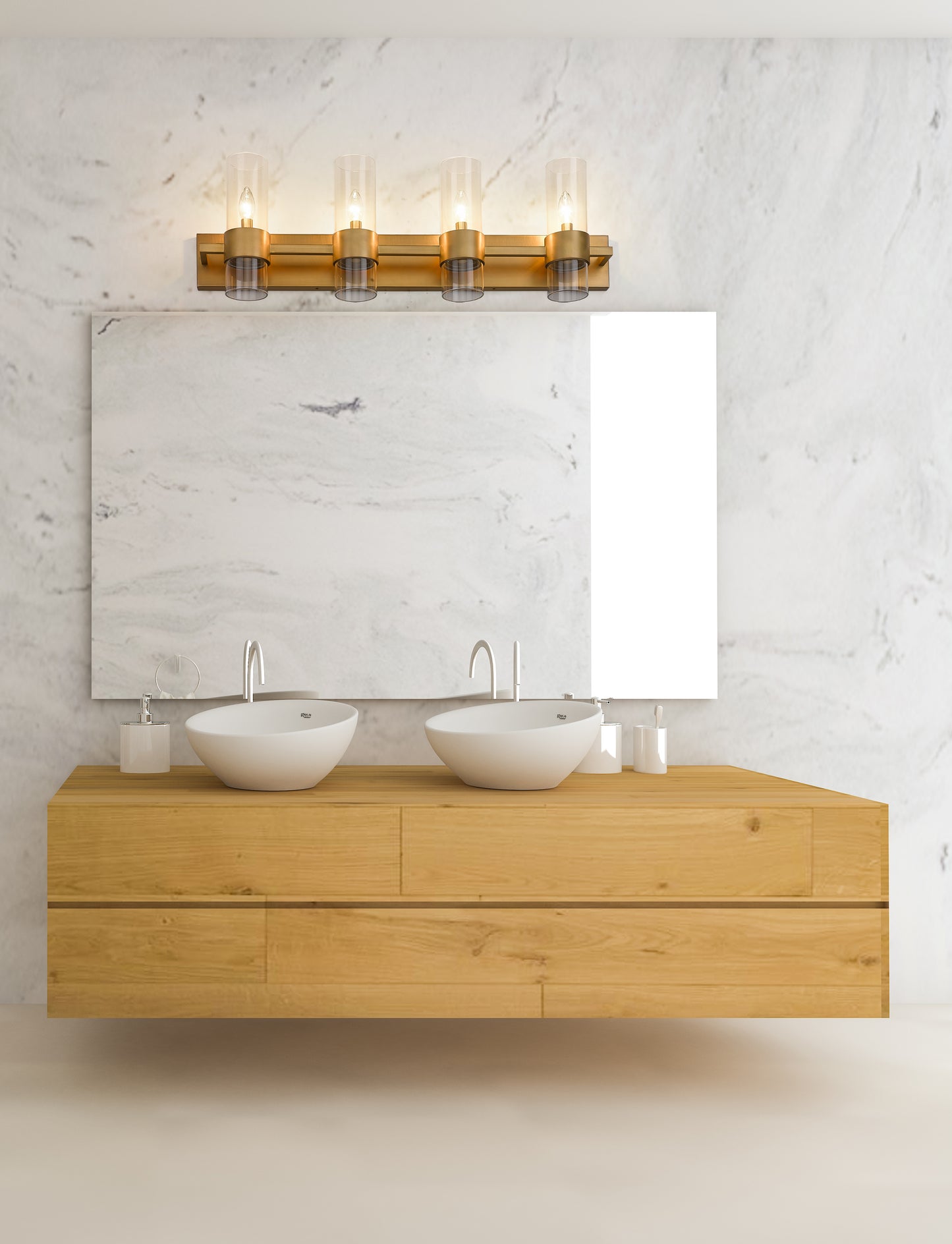 343-4V-RB - Lawson 4 Light 32" Vanity - Rubbed Brass