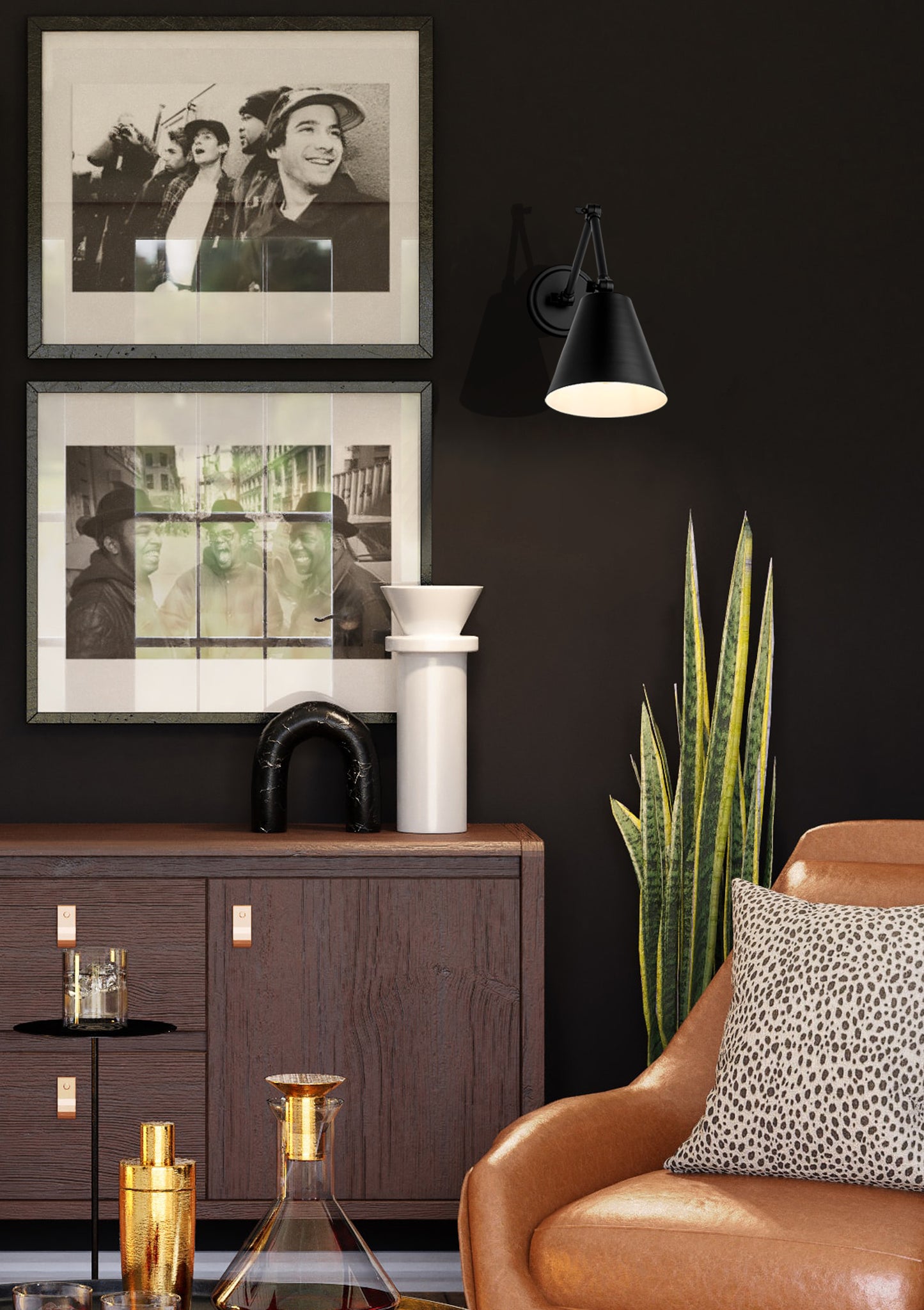 347S-MB - Regent 1 Light Wall 8" Sconce - Matte Black