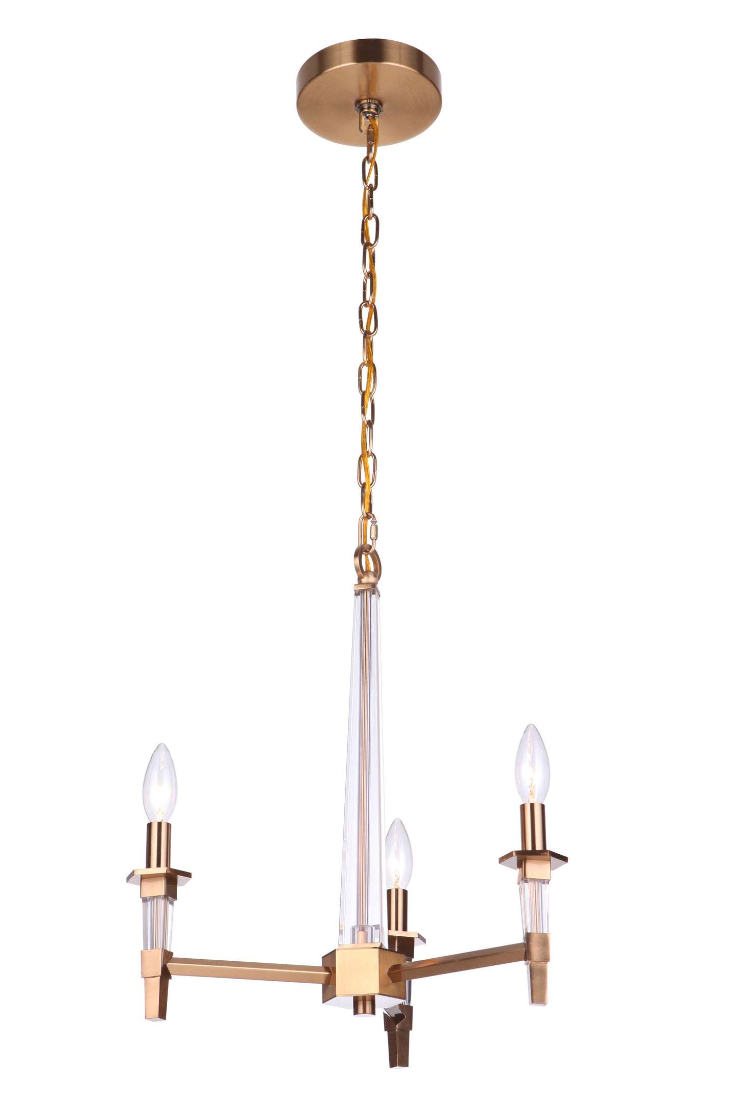 53223-SB - Tarryn 3 Light 20" Wide Chandelier - Satin Brass
