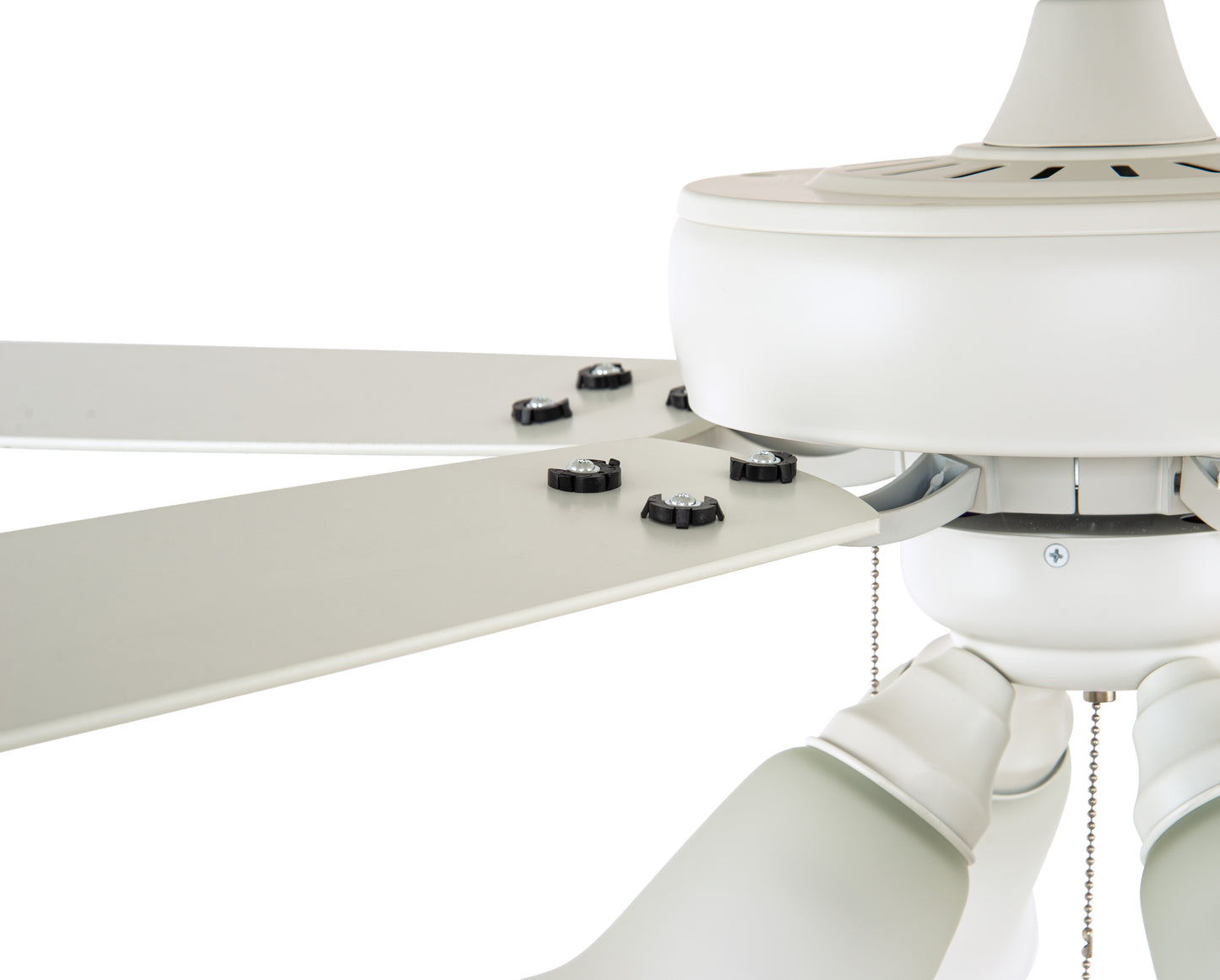 TCE52W5C4-C - Twist N Click 4 Light 52" 5 Blade Ceiling Fan with Light Kit - White