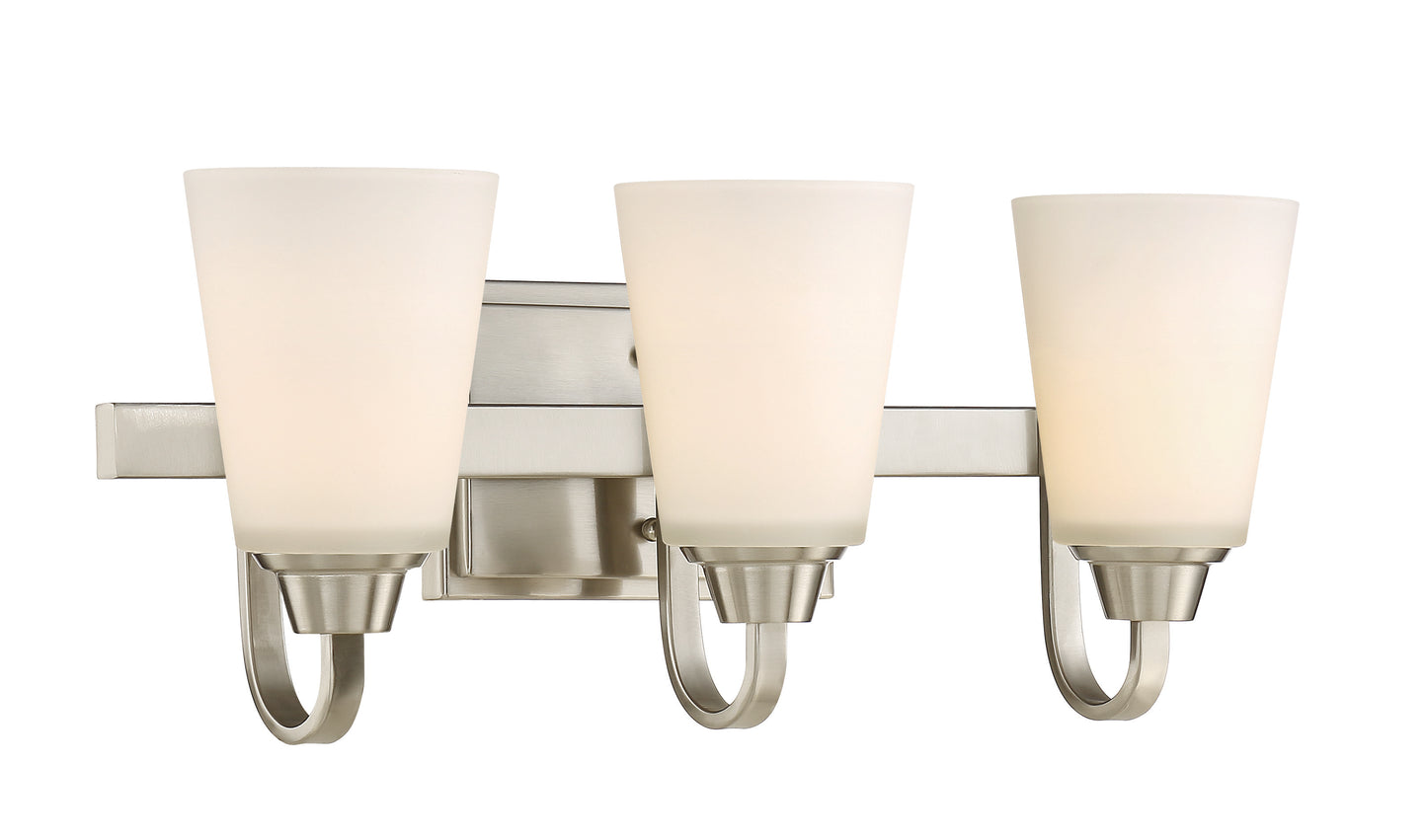 41903-BNK - Grace 3 Light 21" Wide Vanity Light - Brushed Nickel