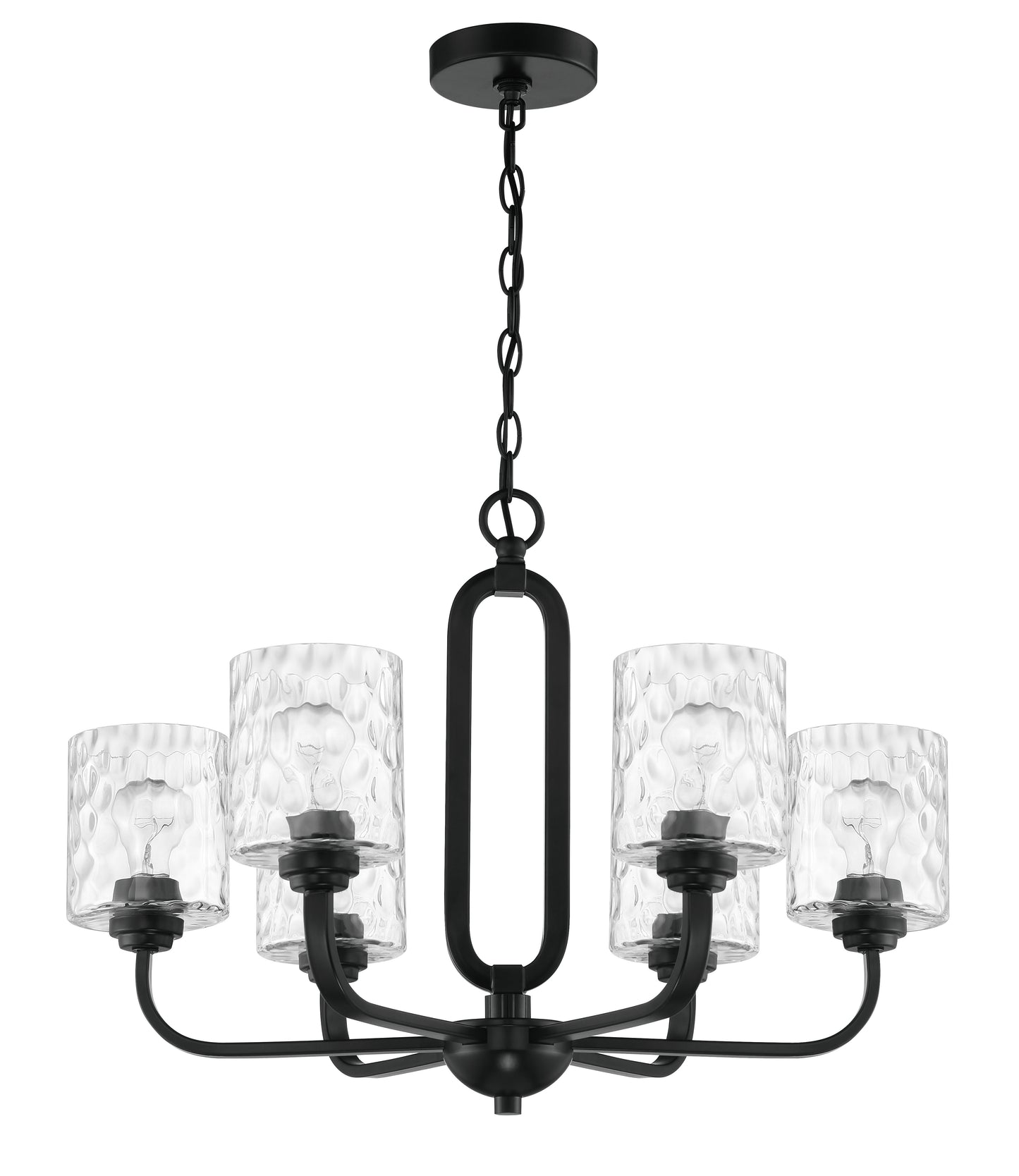 54226-FB - Collins 6 Light 26" Wide Chandelier - Flat Black