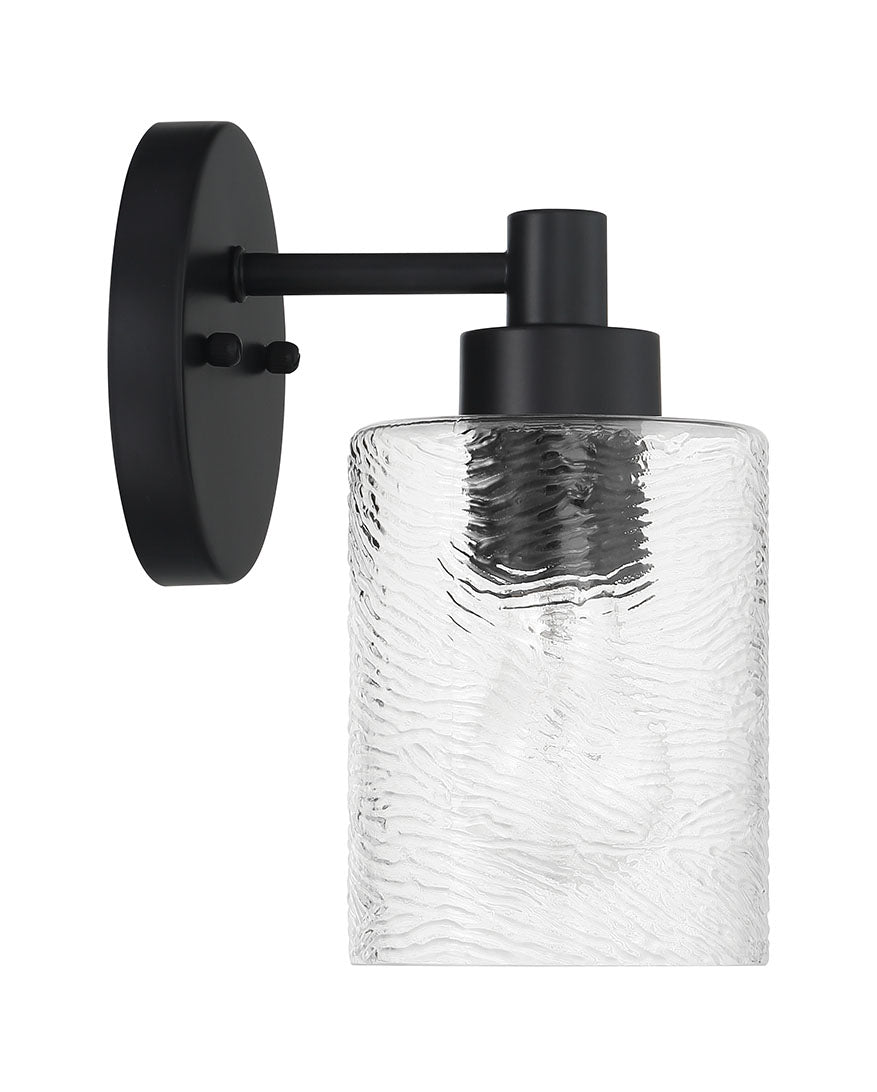 60201-FB - Lyndsey 1 Light 9" High Wall Sconce - Flat Black