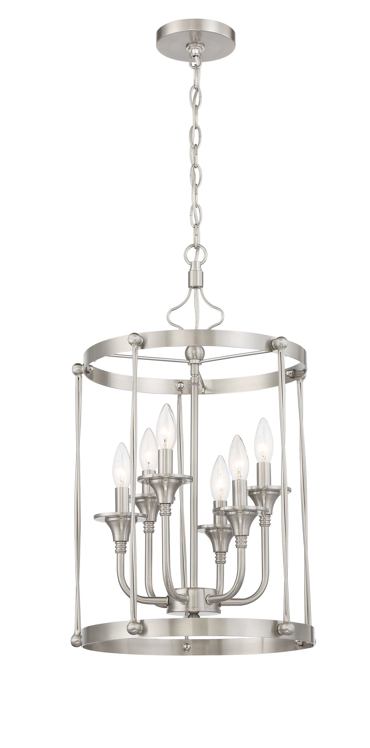 57036-BNK - Jolenne 6 Light 15" Wide Foyer Light - Brushed Nickel