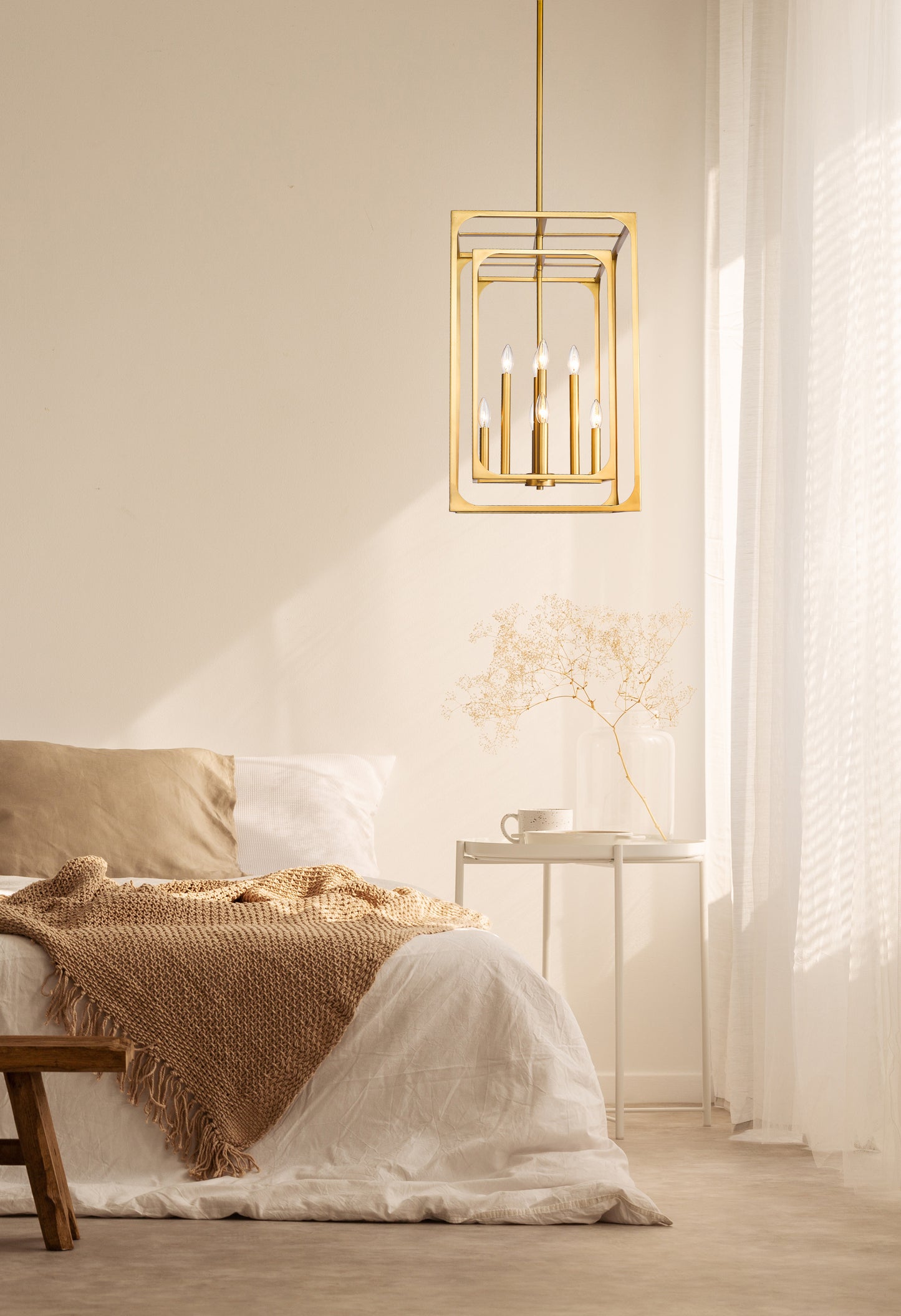3038-8RB - Easton 8 Light 16" Chandelier - Rubbed Brass