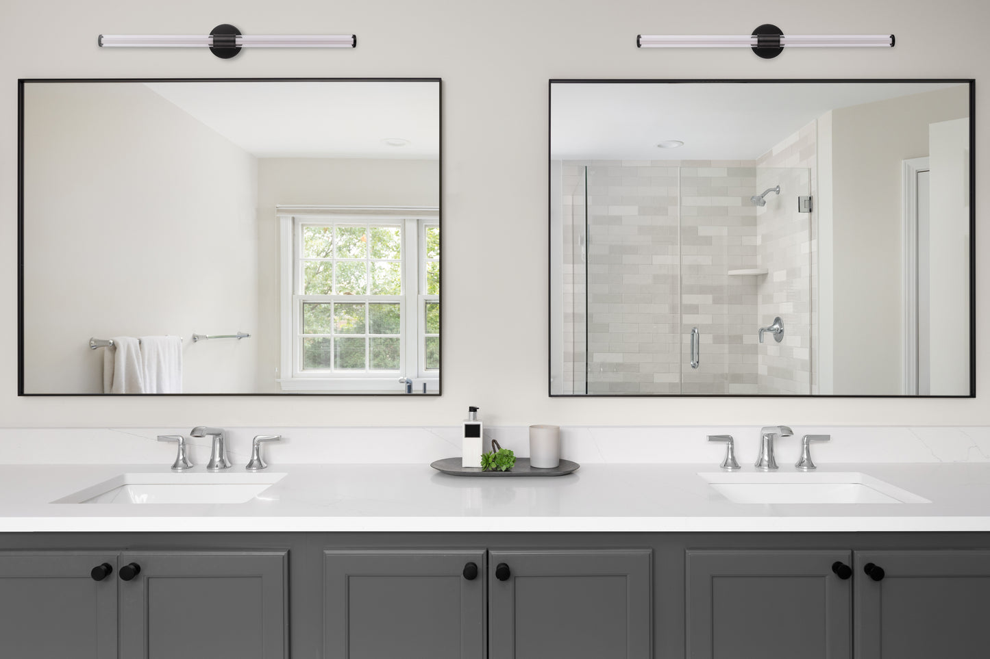 20234FB-LED - Contrast 34" Wide LED Vanity Light - Flat Black