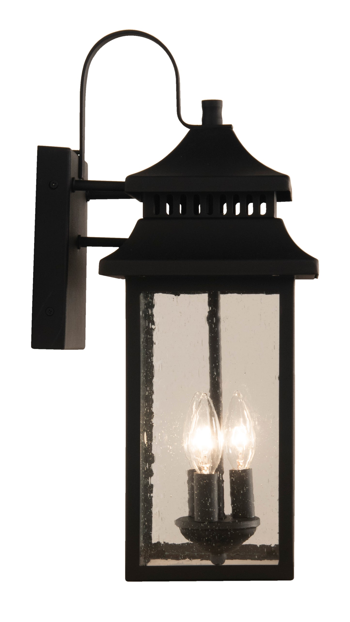 ZA3124-TB - Crossbend 3 Light 20" High Outdoor Wall Lantern - Textured Black