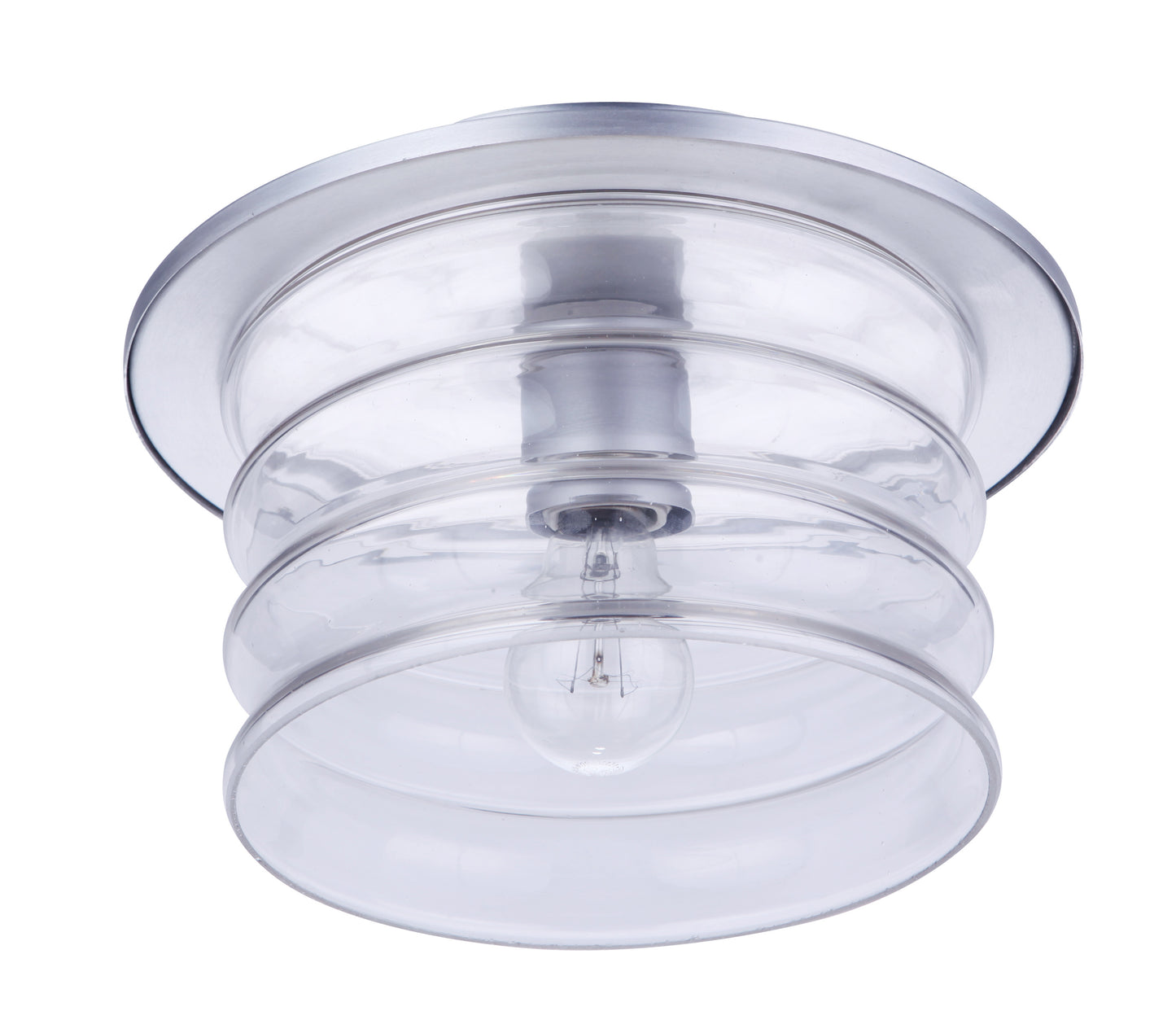 ZA3637-SA - Canon 1 Light 11.38" Wide Flush Mount - Satin Aluminum