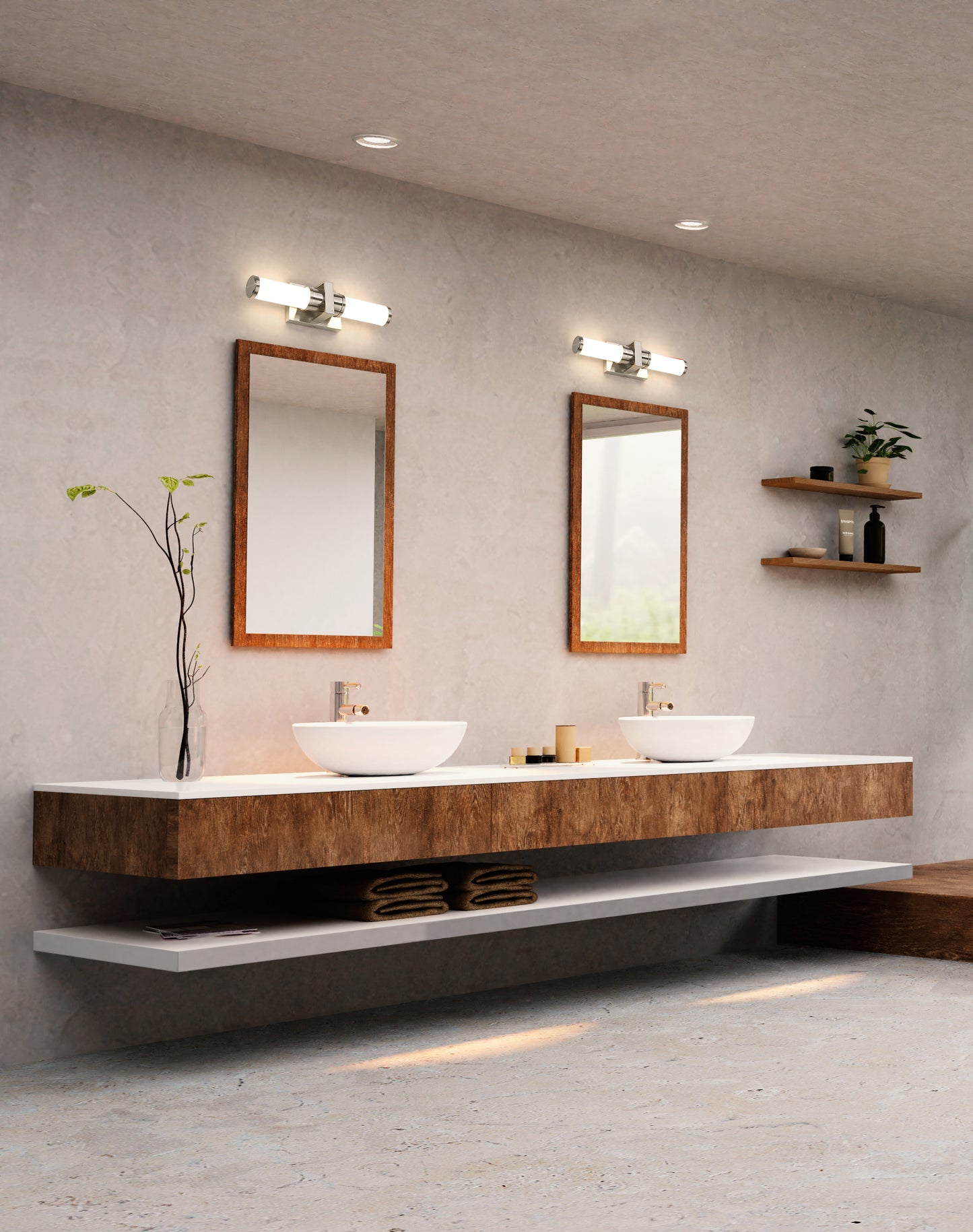 1019-18W-BN-LED - Idris 1 Light 18" Vanity - Brushed Nickel