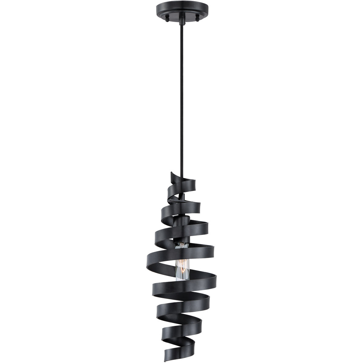 P716MBK1 - Pendant 1 Light 6" Wide Mini Pendant - Matte Black