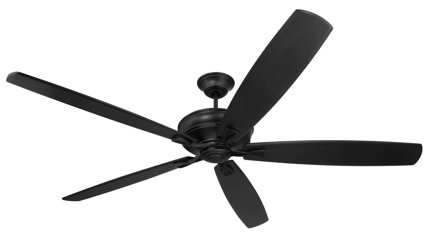 SNT72FB5 - Santori 72 Indoor/Outdoor 72" 5 Blade Indoor Outdoor Ceiling Fan with Light Kit - Flat Black