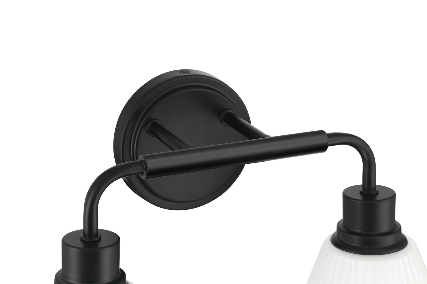 62302-FB - Pleated II 2 Light 17" Wide Vanity Light - Flat Black