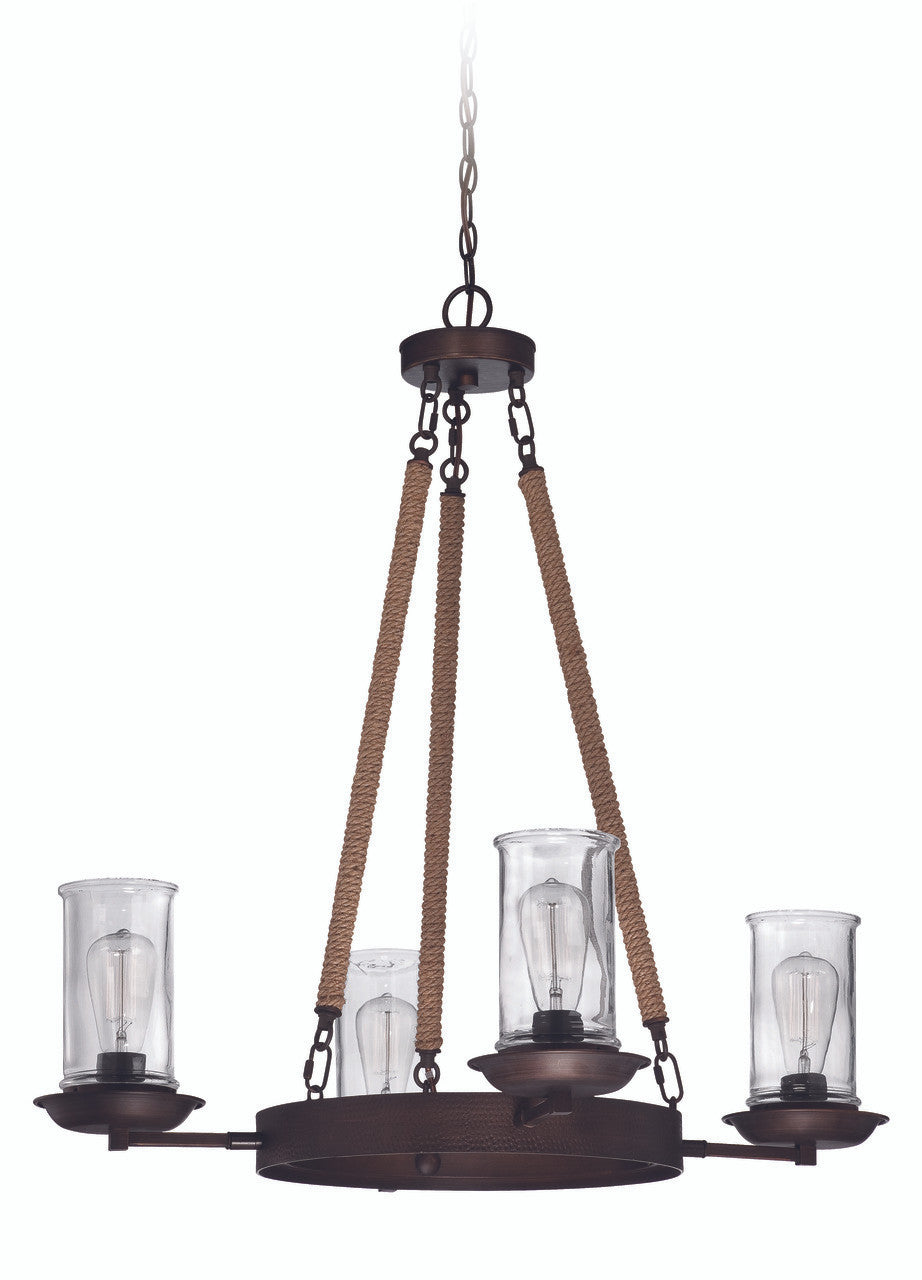 36124-ABZ - Thornton 4 Light 32" Wide Chandelier - Aged Bronze Brushed